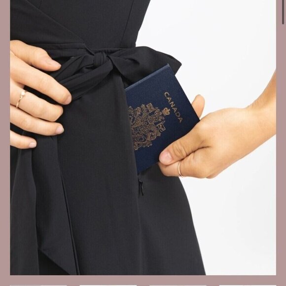 KOSAN GO TRAVEL DRESS Black Wrap Size Small Adjustable New - Picture 2 of 10